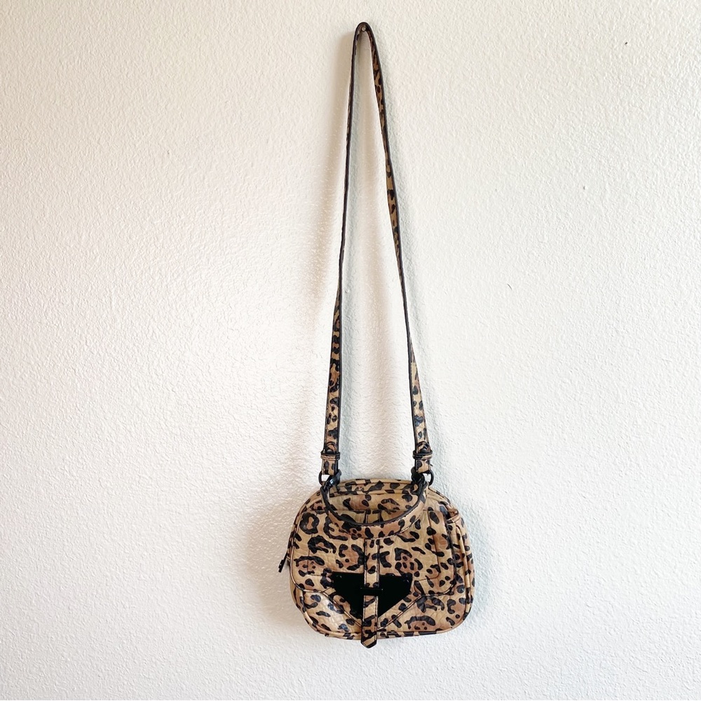 Steve Madden Brown Black Animal Print Crossbody Purse